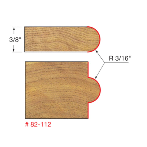 MÈCHE DE TOUPIE 7/8'' X 1/2''SH X 3/16''R