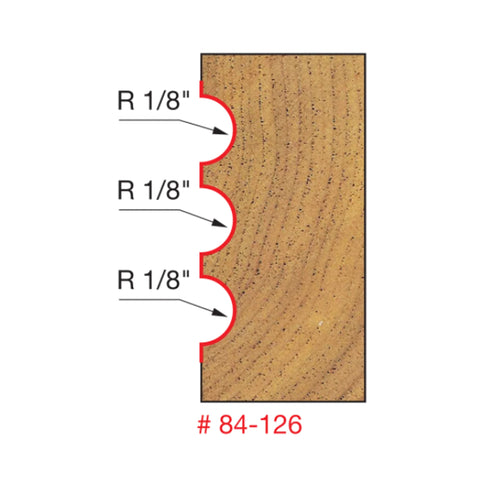 MÈCHE DE TOUPIE 7/8'' X 1/2''SH X 1/8''R  TRIPLE