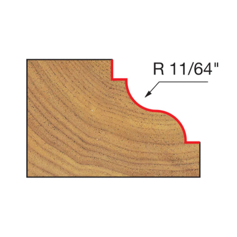 MÈCHE DE TOUPIE 5/8'' X 1/2''SH X 11/64''R  4FL