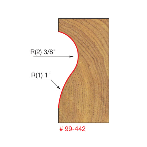 MÈCHE DE TOUPIE 1-3/16'' X 1/2''SH POUR MAIN COURRANTE