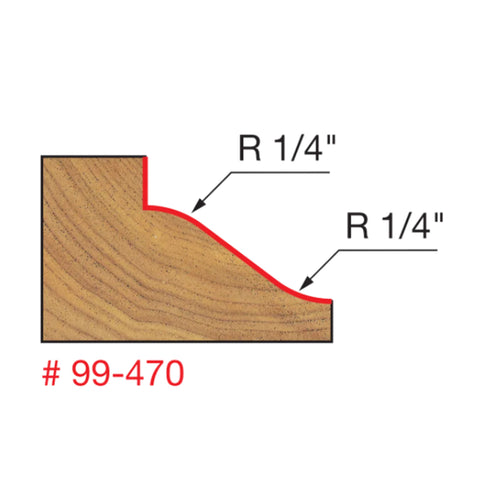 MÈCHE DE TOUPIE 1-1/2'' X 1/2''SH X 1/4''R