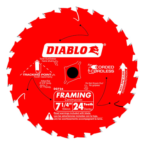 LAME 7-1/4'' X 24DTS POUR MULTI USAGE