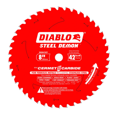 LAME 8'' X 42DTS CERMET POUR METAL/SS