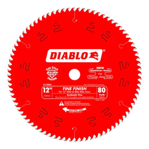 LAME 12'' X 80DTS  POUR FINITION BOIS ET PARTICULE