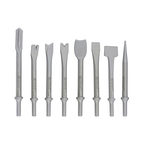 JEU DE 8 BURINS PNEMATIQUES .401 - USAGE INTENSIF