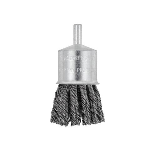 1-1/8 X 1/4 PO BROSSE MÉTALLIQUE AXIALE MONTÉE SUR AXE DE 1/4 PO