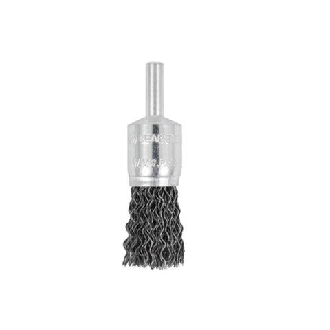 1/2 X 1/4 PO BROSSE MÉTALLIQUE AXIALE ONDULÉE MONTÉE SUR AXE DE 1/4 PO