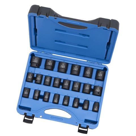 Jeu de 22 douilles à choc métriques à prise de 1/2 po - 6 pans