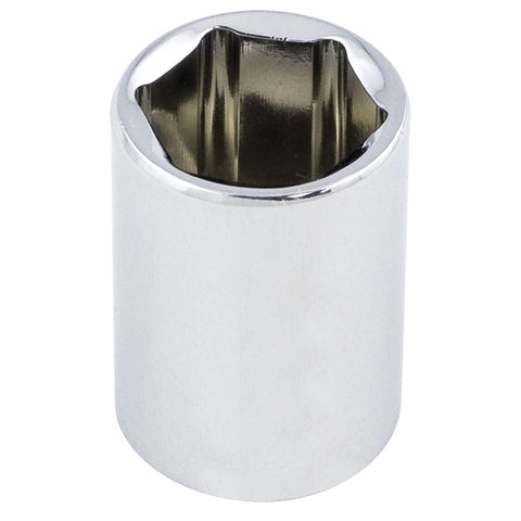 Douille chromée standard à prise de 1/4 po x 4 mm - 6 pans