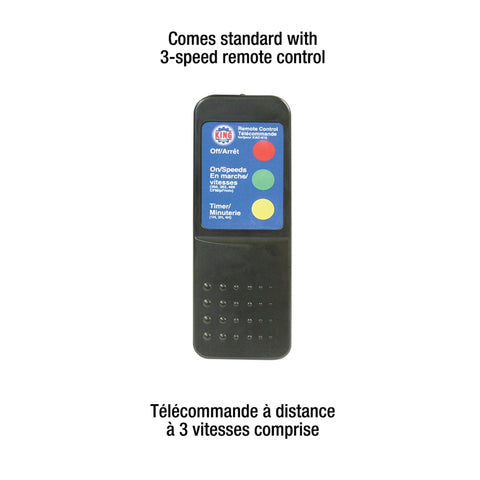 ÉPURATEUR D'AIR PORTABLE 3 VITESSES AVEC TÉLÉCOMMANDE 410PCM