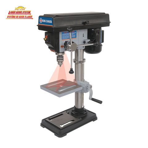 PERCEUSE À COLONNE DE 10'' AVEC GUIDES À LASER DOUBLE