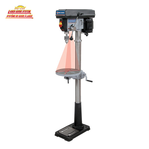 PERCEUSE À COLONNE 13'' 7.5AMP DE PLANCHER GUIDE LASER DOUBLE