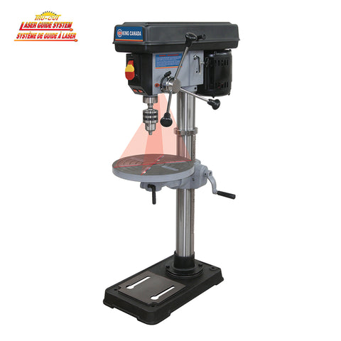 PERCEUSE À COLONNE D'ÉTABLIE 13''  7.5AMP AVEC GUIDE LASER DOUBLE
