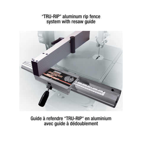 SCIE À RUBAN 14'' POUR LE BOIS AVEC GUIDE À DÉDOUBLEMENT