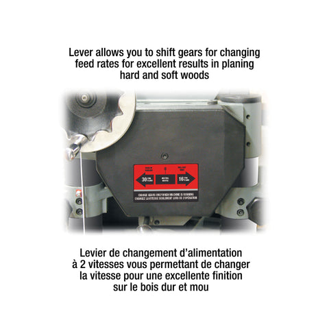 RABOTEUSE INDUSTRIELLE DE 15'' AVEC TÊTE DE COUPE MUNIE DE 3 COUTEAUX