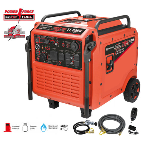 Génératrice à inverseur électronique à triple carburants 11,000W