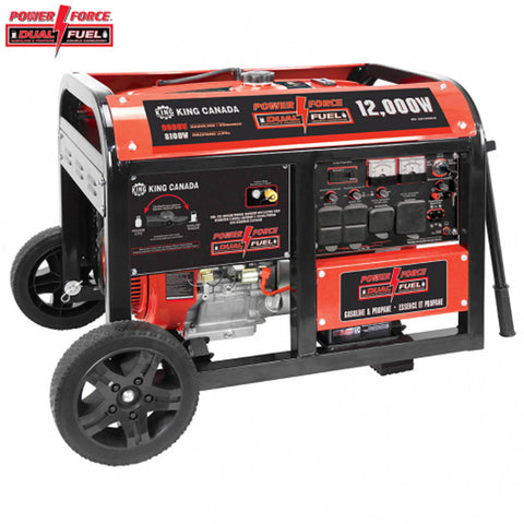 Génératrice à Essence / Propane 12,000W avec Démarrage Électrique