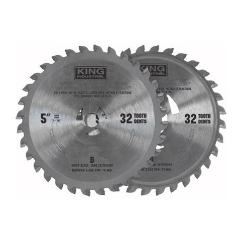 ENSEMBLE 2 LAMES 5'' AU CARBURE