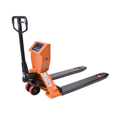 Transpalettes hydrauliques à balance numérique, 44,5'' lo x 27'' la, Capacité de 4400 lb