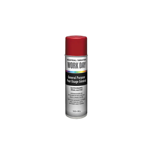 Peinture émail industrielle, Rouge, Brillant, 10 oz, Canette aérosol