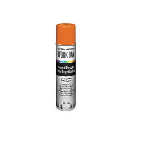 Peinture émail industrielle, Orange, Brillant, 10 oz, Canette aérosol