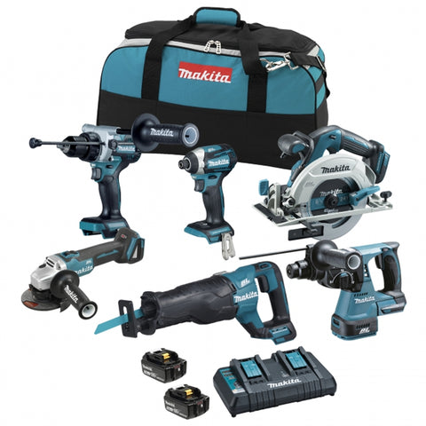 ENSEMBLE.6 OUTILS /DHP846,DTD154,DGA504,DHS680,DJR187