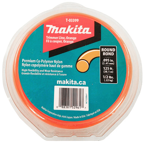 FIL A COUPER ROND POUR COUPE BORDURE 0.095'' X 125' (ORANGE)