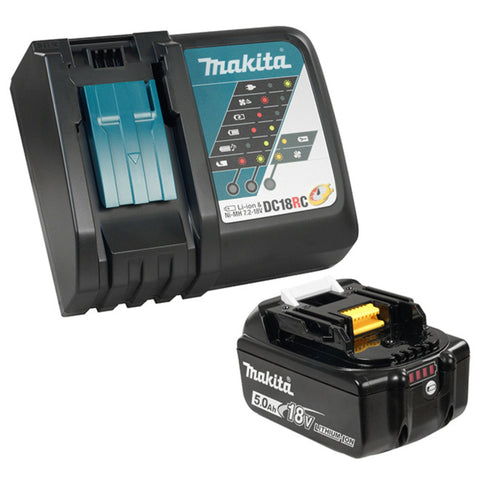 Ensemble batterie li-ion 18 V (5,0 Ah) et chargeur Rapide