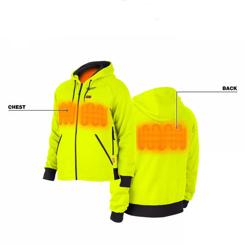 COTON OUATE CHAUF M12 HI-VIZ + 1 BATTERIE (2XL)