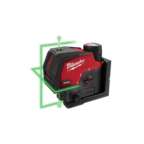 LASER VERT 165'  M12 2 LIGNES HORIZONTAL ET VERTICAL + 2 POINTS