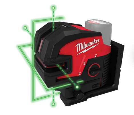 Laser vert M12™ – ligne croisée et 4 points