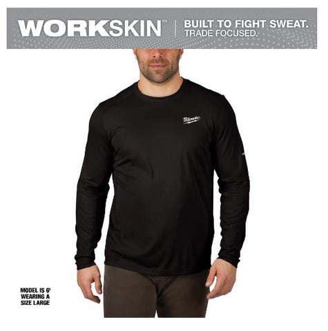 CHANDAIL À MANCHE LONGUE WORKSKIN - NOIR MEDIUM