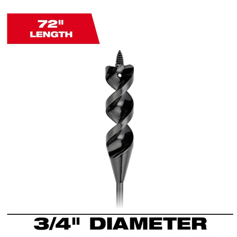 MÈCHE À CABLE 3/4'' X 72''