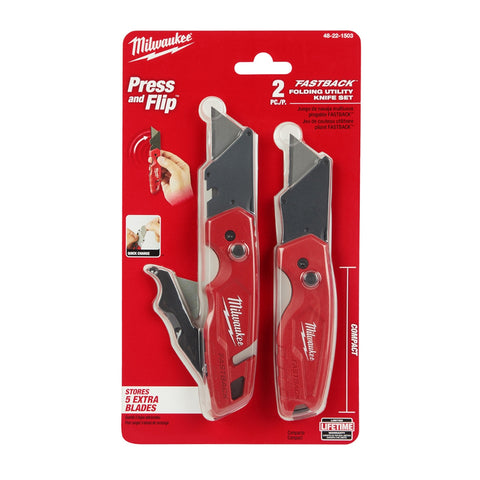 ENSEMBLE 2 COUTEAUX UTILITAIRE PLIANT + 5 LAMES