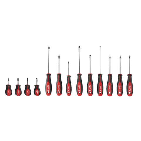 ENSEMBLE DE 13 TOURNEVIS (PLAT / ÉTOILE / CARRÉ)