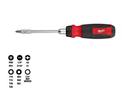 TOURNEVIS À CLIQUET 14-EN-1 AVEC EMBOUTS MULTIPLES