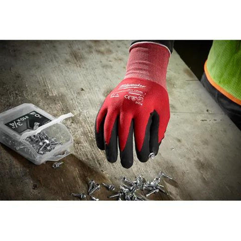 Gants enduits de nitrile de niveau 1 coupe petits (12)