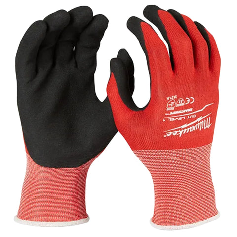 Gants enduits de nitrile de niveau 1 coupe petits (12)