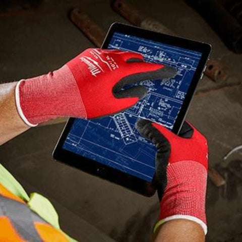 Gants enduits de nitrile de niveau 1, taille M, coupe-niveau