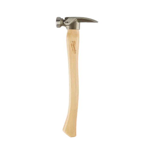 Marteau de charpentier à face lisse avec manche en hickory de 19 oz