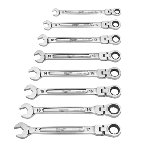 ENSEMBLE 7 CLÉS MIXTEÀ CLIQUET À TÊTE FLEXIBLE MÉTRIQUE