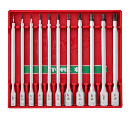 ENSSEMBLE 11 DOUILLES TORX 1/4-3/8''DR LONG 6''