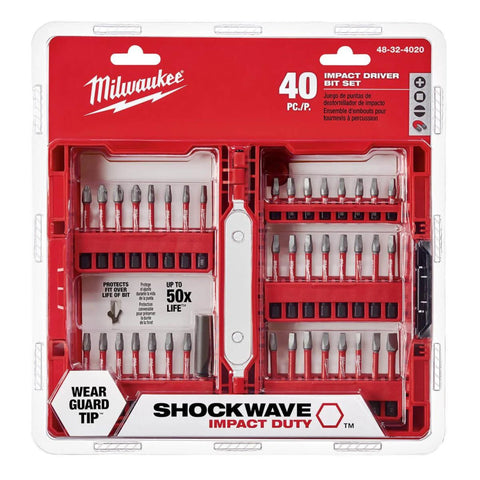 ENSEMBLE D'EMBOUTS DE VISSEUSE À CHOCS SHOCKWAVE, 40/PQT