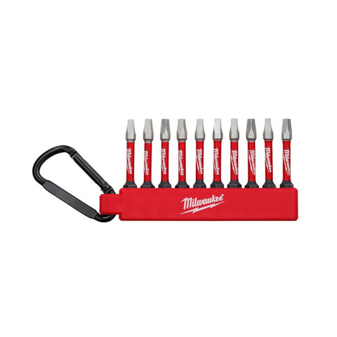 ENSEMBLE(10) D'EMBOUTS CARRÉS POUR TOURNEVIS À CHOCS SHOCKWAVE #2 X 2''