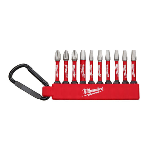 ENSEMBLE (10)  D'EMBOUTS PHILLIPS/CARRÉS POUR TOURNEVIS À CHOCS SHOCKWAVE 2''