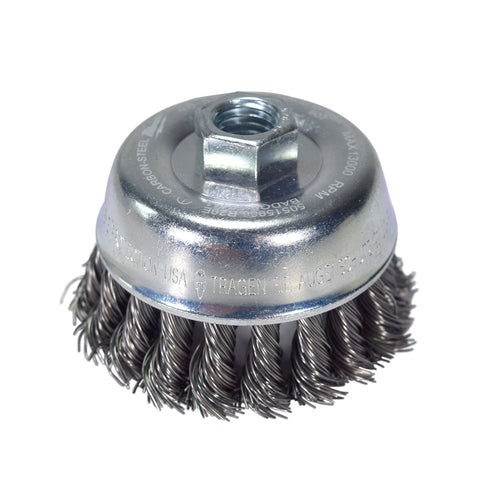 BROSSE CUVE NOUÉE 3-1/2'' X 5/8-11 X .020