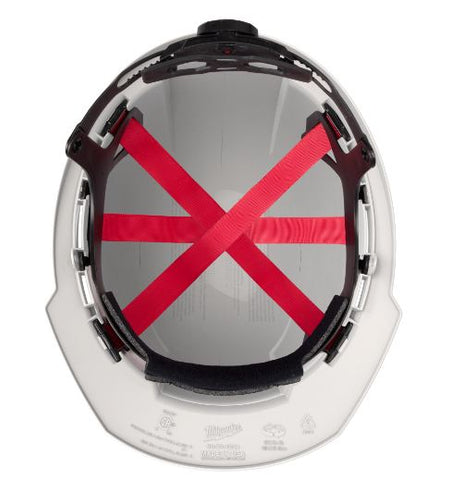 Casque de sécurité BOLT™ à bord avant blanc avec suspension à cliquet 6pts Type 1, classe E