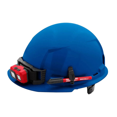 Casque de sécurité BOLT™ bleu à bord avant avec suspension à cliquet 6pts