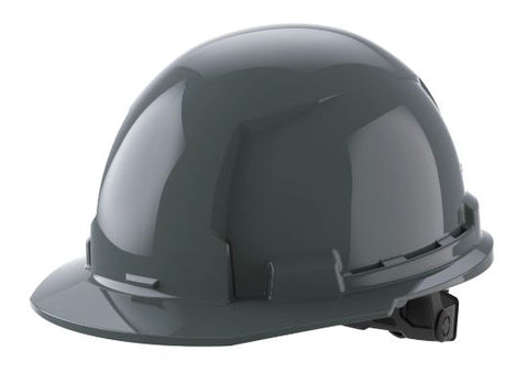 Casque de protection gris à bord avant avec suspension à cliquet (USA) - Type 1, Classe E