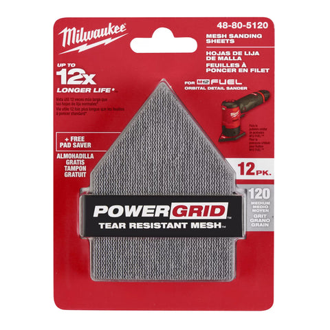 Feuilles abrasives en maille pour ponceuse de détail orbitale M12 FUEL G120